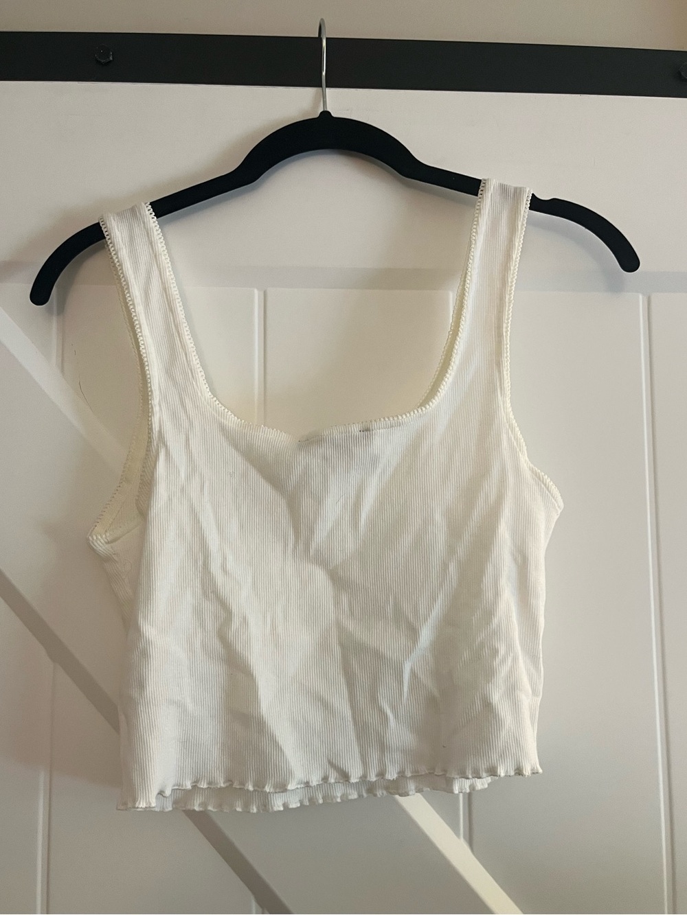 White Cropped Tank - Picture 2 of 5